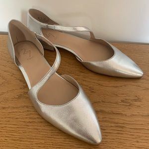 Naturalizer (27 Edit) Silver Leather Flats